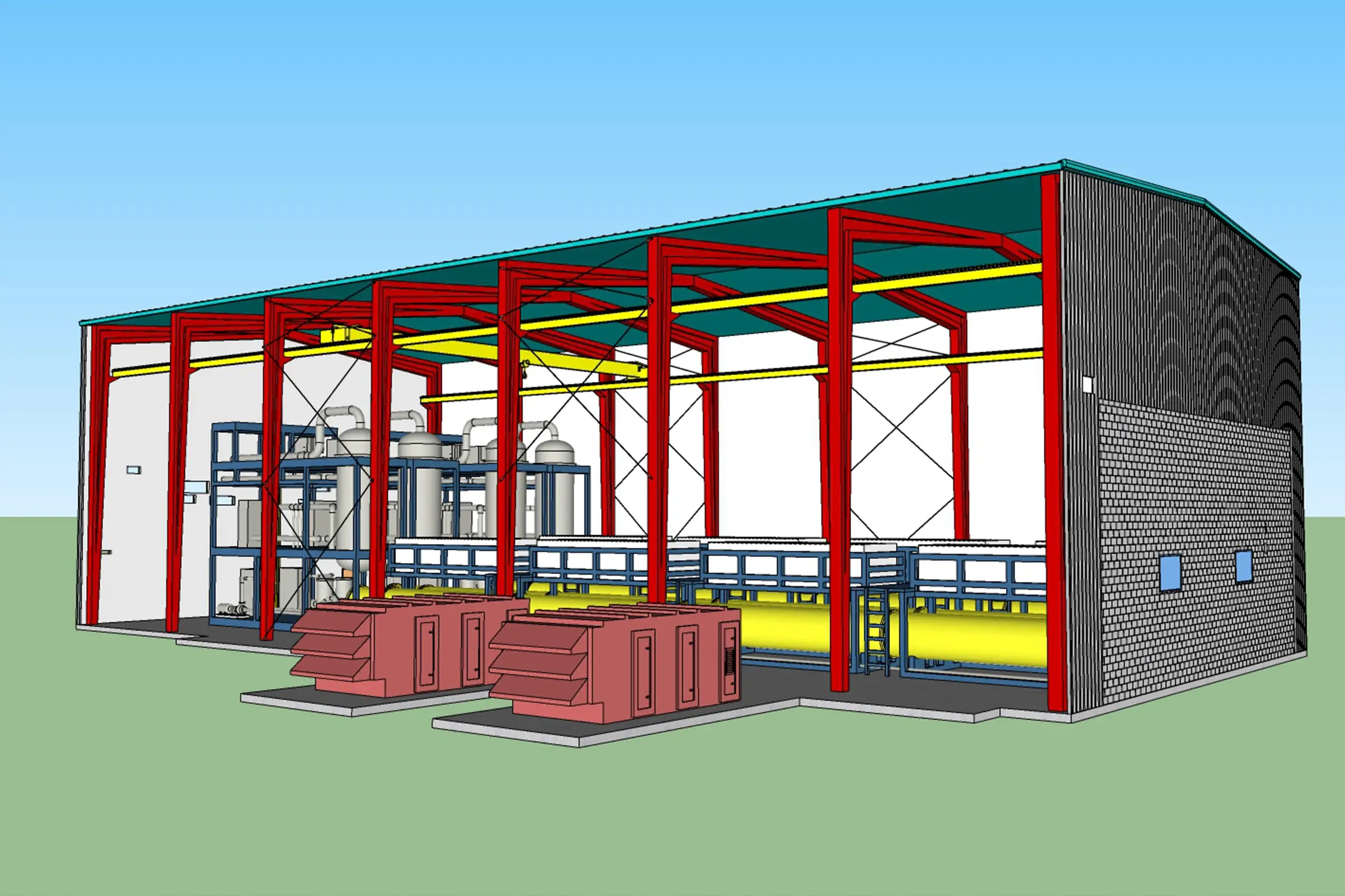 Electrolyzer industrial structures